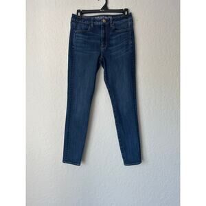 American Eagle🌿Women Size 6 Jeans Hi-Rise Jegging 360 Super Stretch Blue Denim